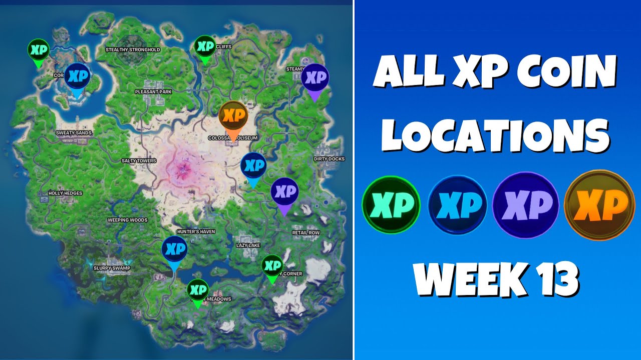 Fortnite: Season 4 Week 6 XP Coin Locations