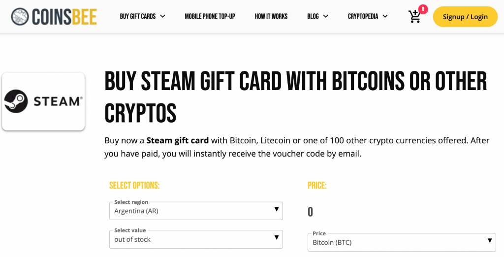 Sell or Buy Steam Gift Card with Crypto - Cheap Vouchers