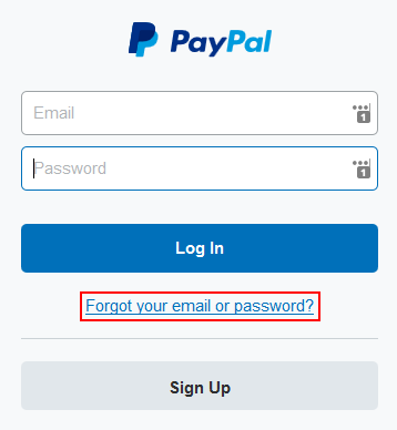 How do I reset my password if I forgot my email address? | PayPal GB