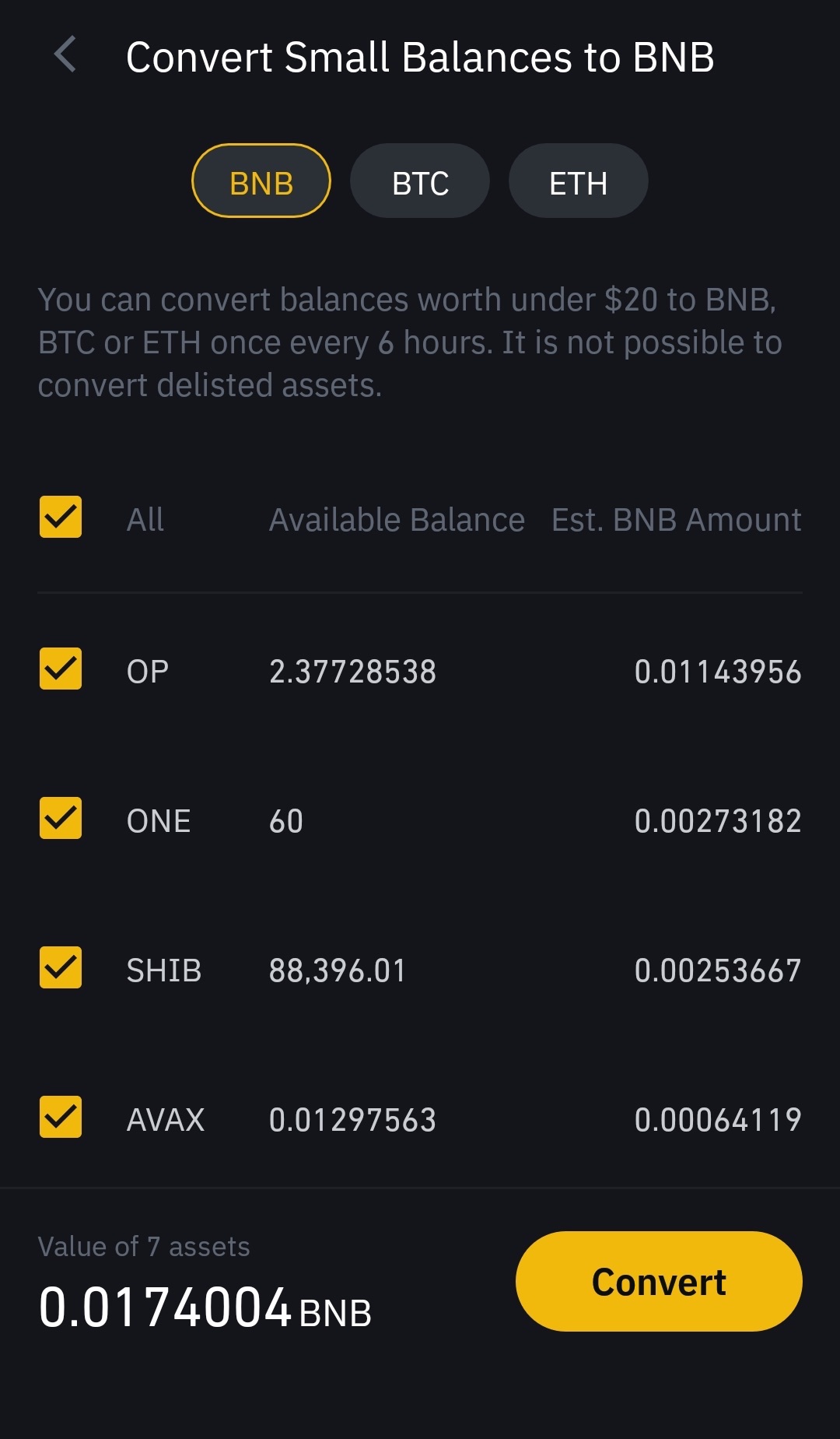 dust conversion on binance? · Issue # · ccxt/ccxt · GitHub