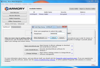 Armory wallet application. All about cryptocurrency - BitcoinWiki