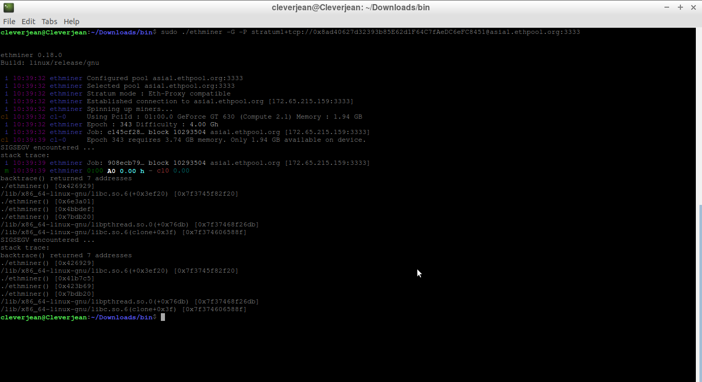 Mining Ethereum on Ubuntu with a GTX | Ubuntu