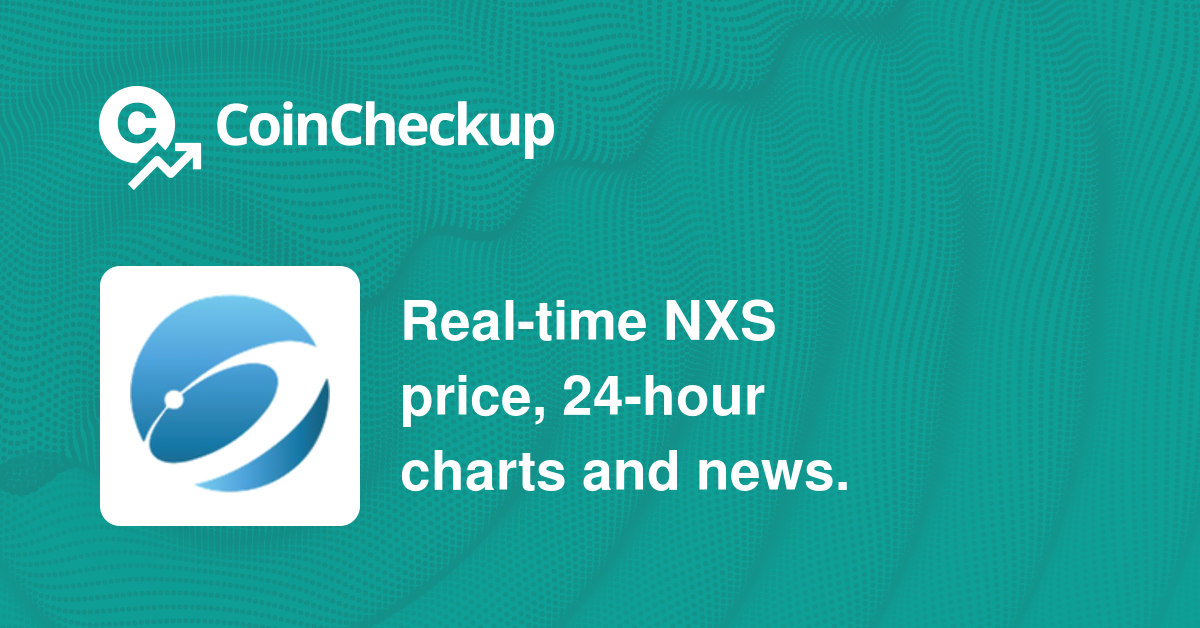 Nexus price today, NXS to USD live price, marketcap and chart | CoinMarketCap