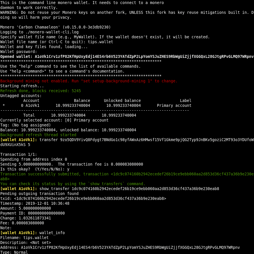 Monero Examples by moneroexamples