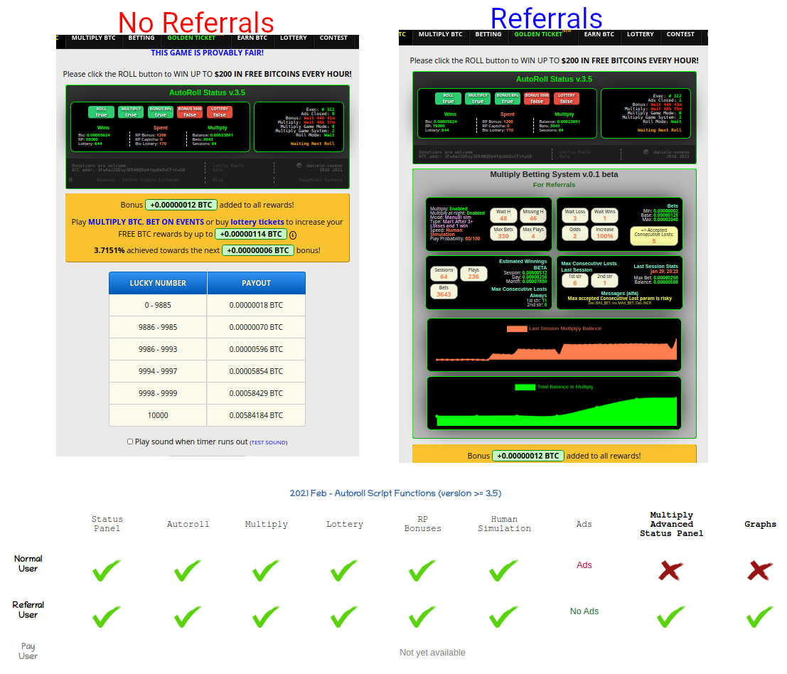 roll freebitcoin script