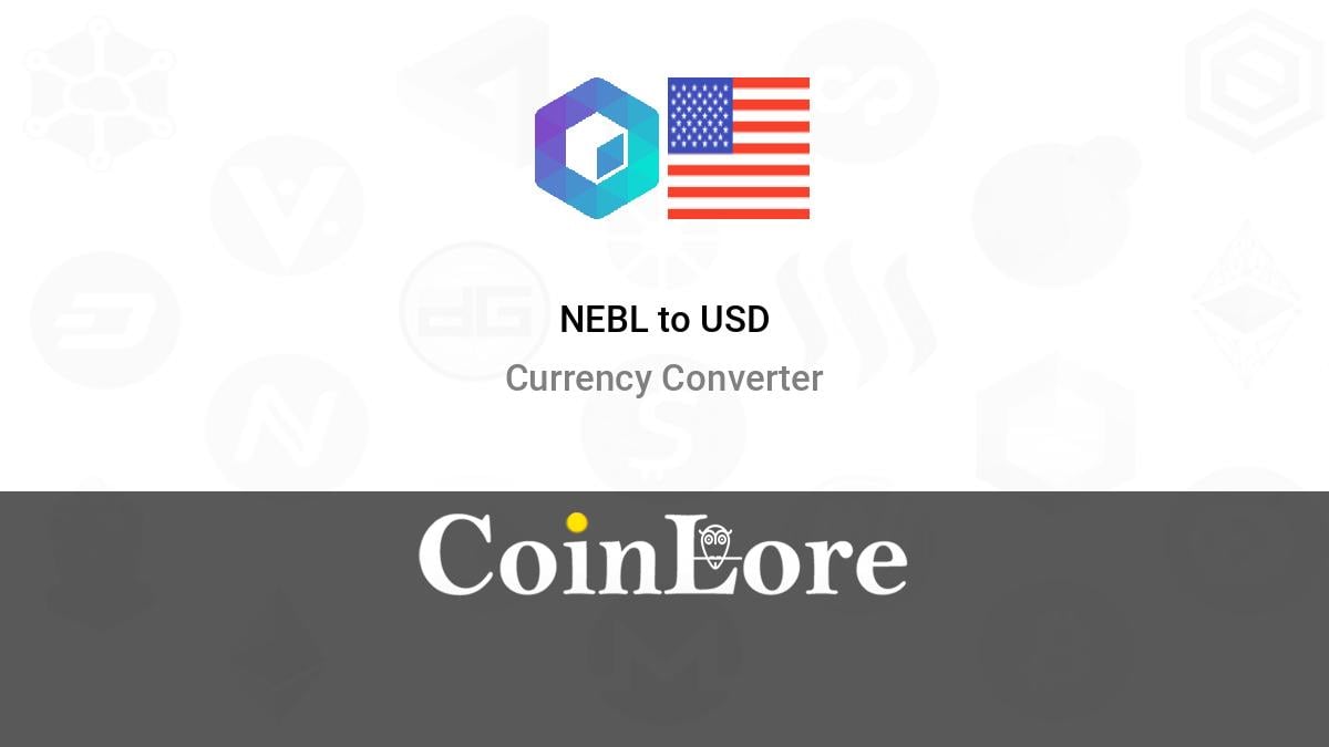 Neblio price today, NEBL to USD live price, marketcap and chart | CoinMarketCap