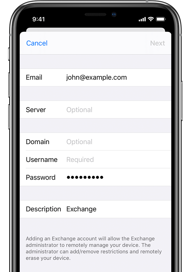 Exchange Online - Configure Apple Mail on iOS | Office of Information Technology