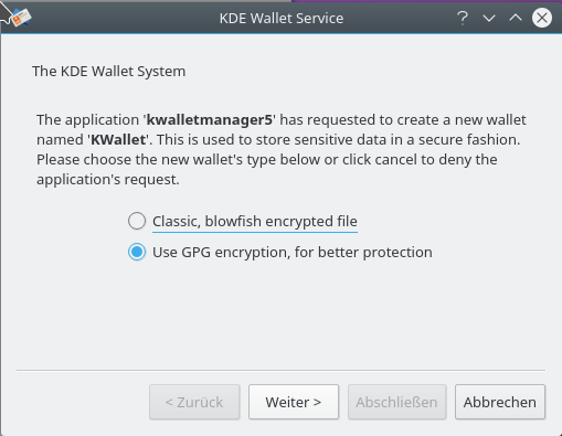 KDE Wallet - Plasma - EndeavourOS