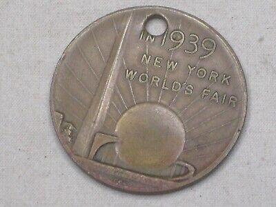 New York Worlds Fair Pendant Medal Love Token Statue of Liberty 3 – Precious Metals & Gems