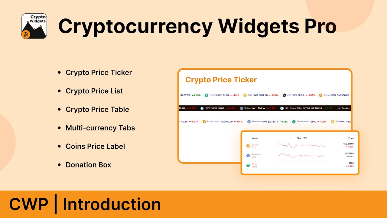 Cryptocurrency Widgets Pro – WordPress Crypto Plugin – bitcoinlog.fun