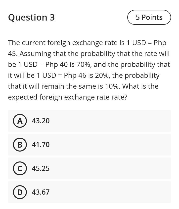 US Dollar to Philippine Peso Exchange Rate