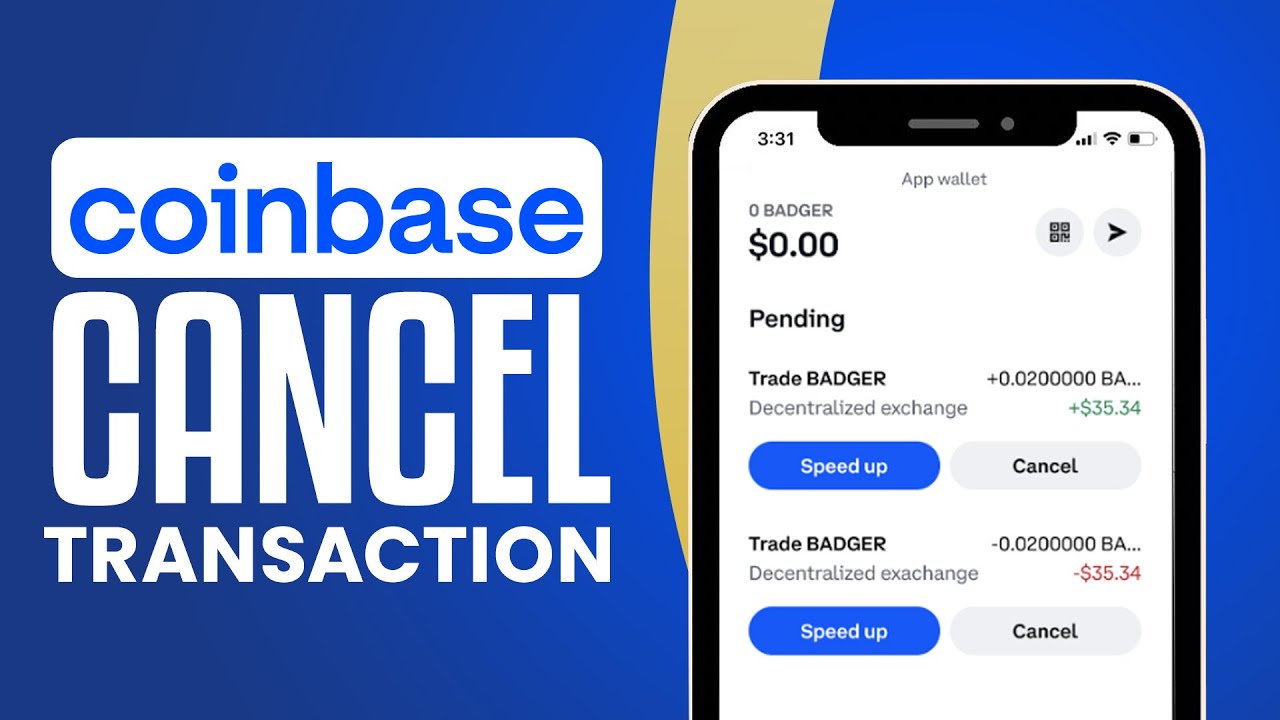 Coinbase: How To Cancel Pending Transaction?