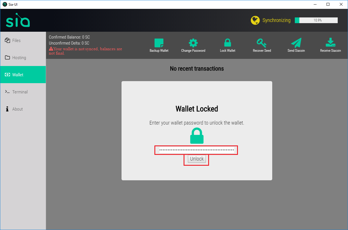 Sia-UI and Wallet FAQs - SiaSetup