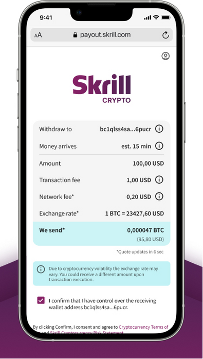 Withdraw to Crypto with Skrill | Wikibrain