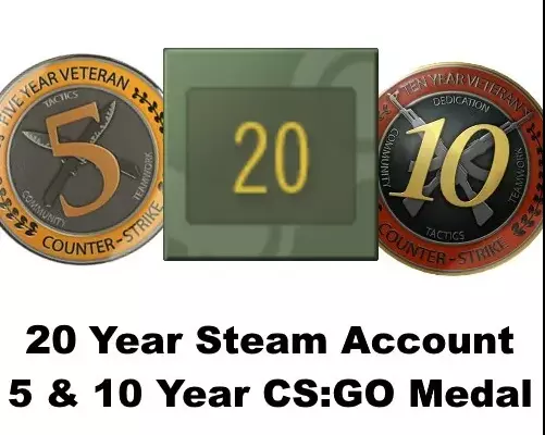 Csgo OLD account with 5 years veteran coin and 13 years steam badge