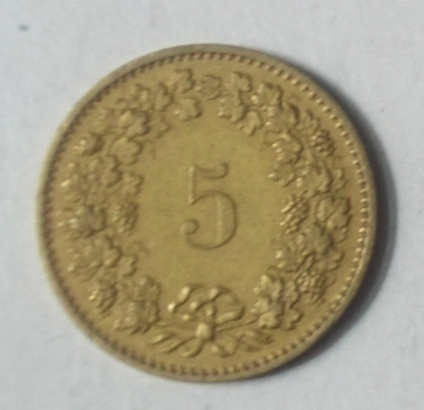 Five Francs , Coin from Switzerland - Online Coin Club