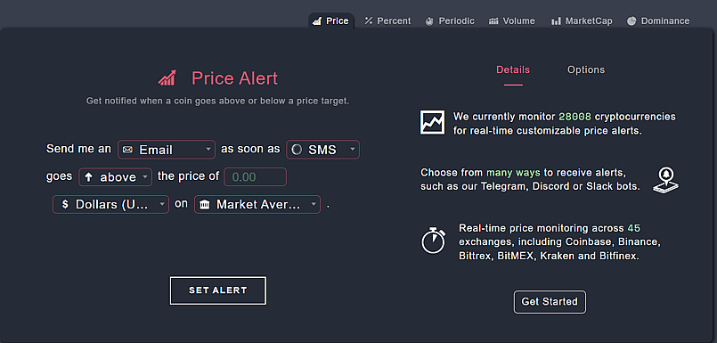 Coingaze | Cryptocurrency Price Alerts