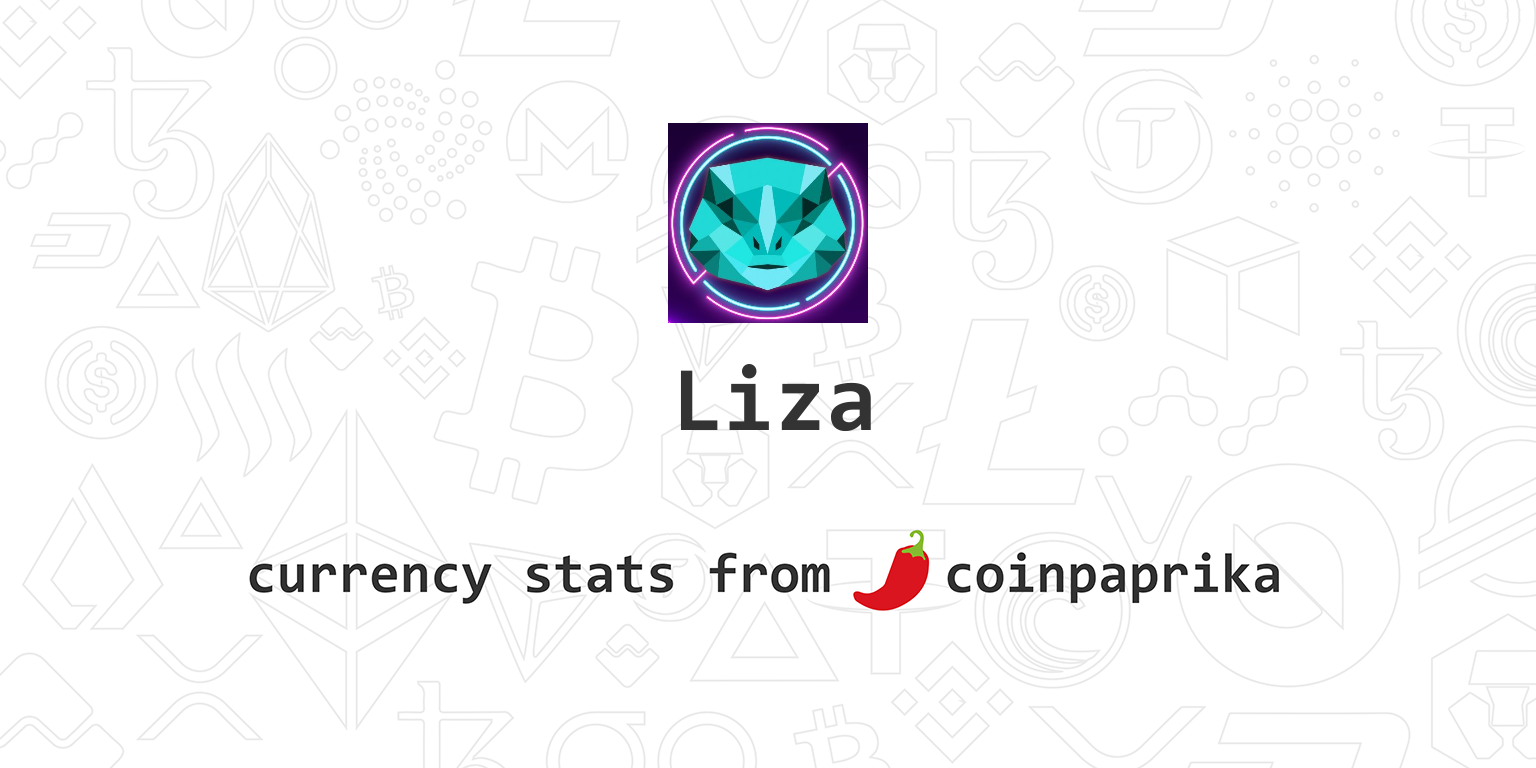 Liza Price Today - LIZA Price Chart & Market Cap | CoinCodex