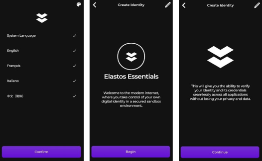 Elastos Wallet | User interface design, App design, Dashboard design