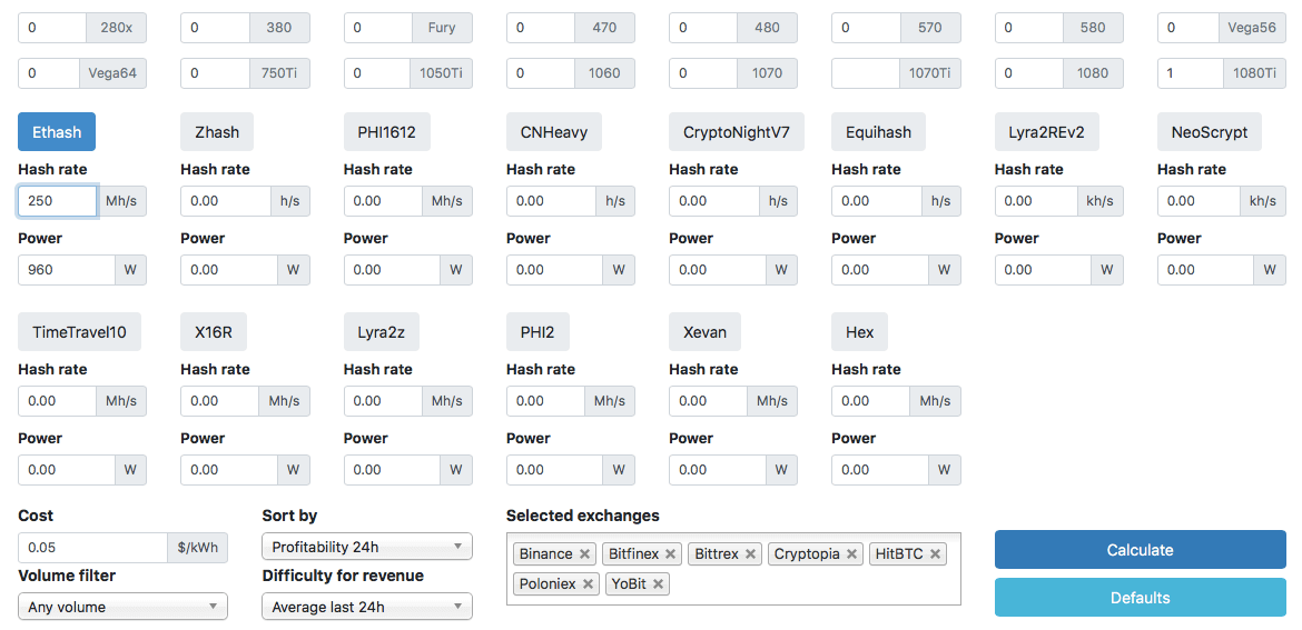 ⛏ Mining Calculator | Kryptex