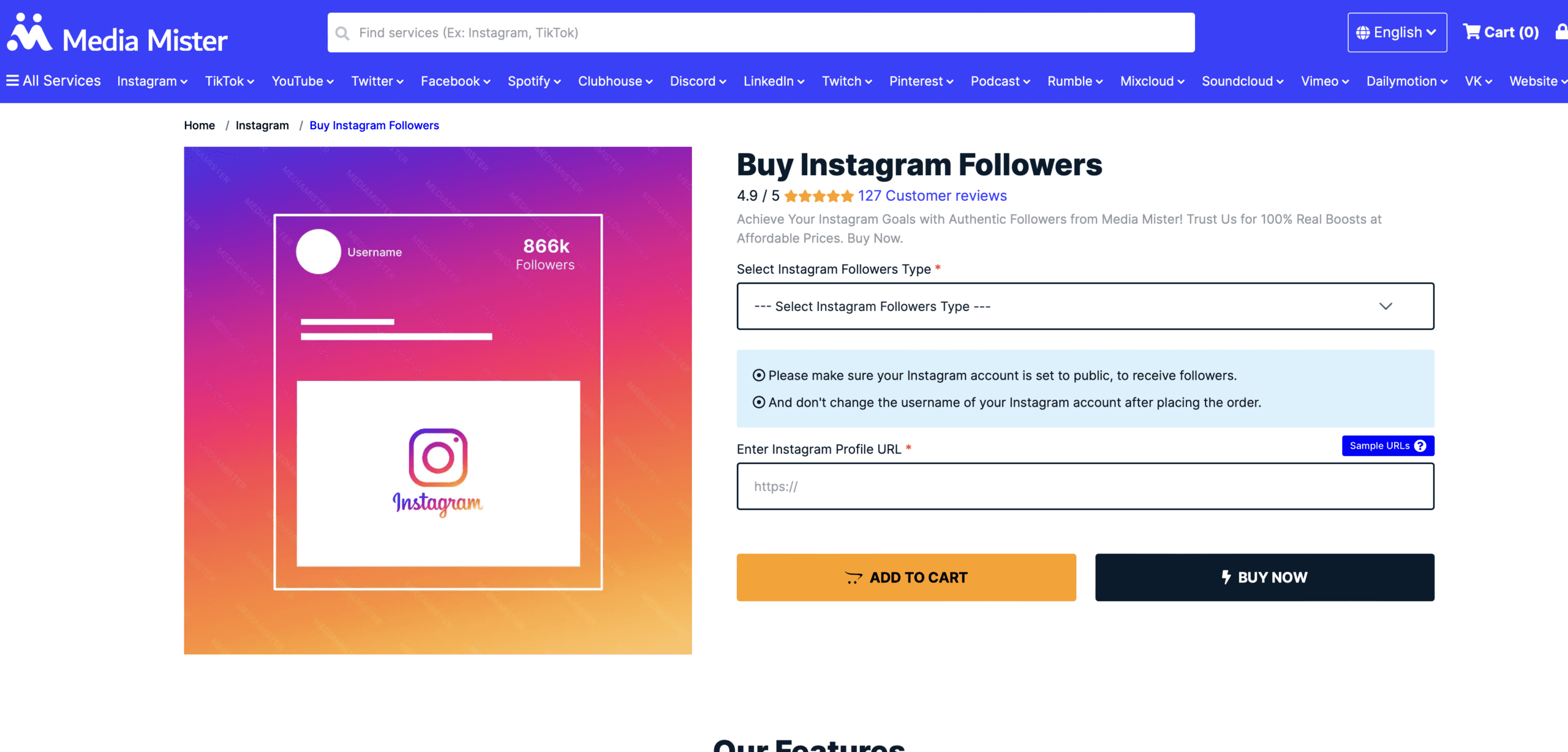 Buy Instagram followers % real instant (Reviews & Guide) in 