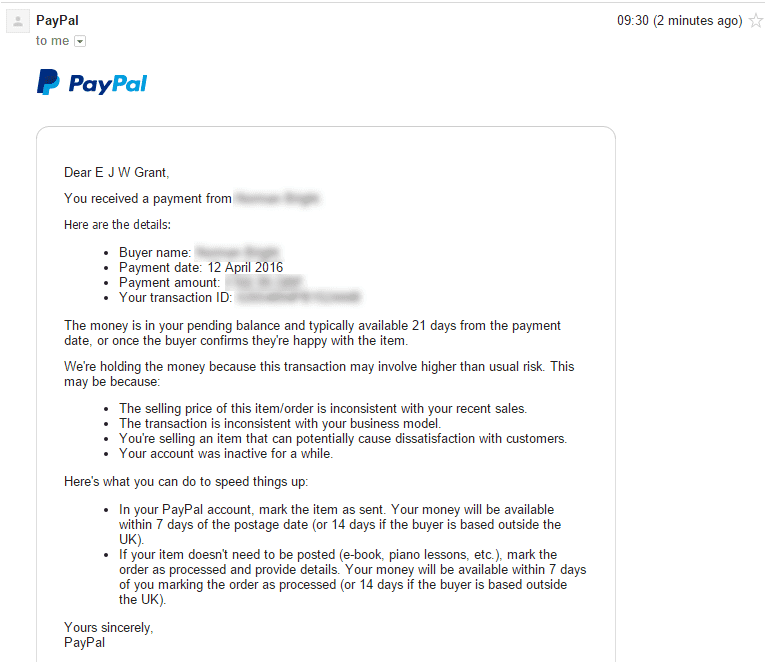 Money won’t come to me for over a month after the - The eBay Community