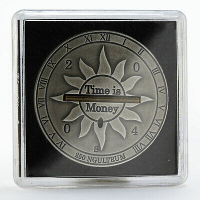 TIME IS MONEY Imprint of Words 2 Oz Silver Coin Francs Cameroon 