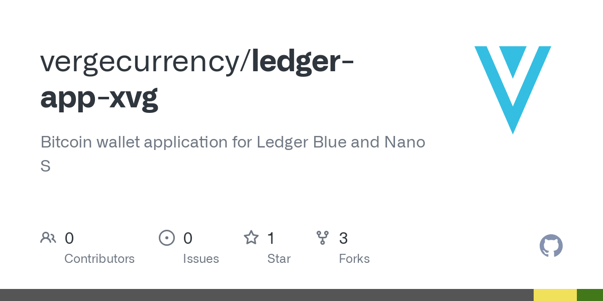 Next step for XVG integration? · Issue #50 · LedgerHQ/ledger-nano-s · GitHub