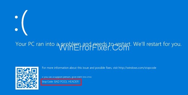 How to fix Blue Screen error BAD_POOL_HEADER on Windows?