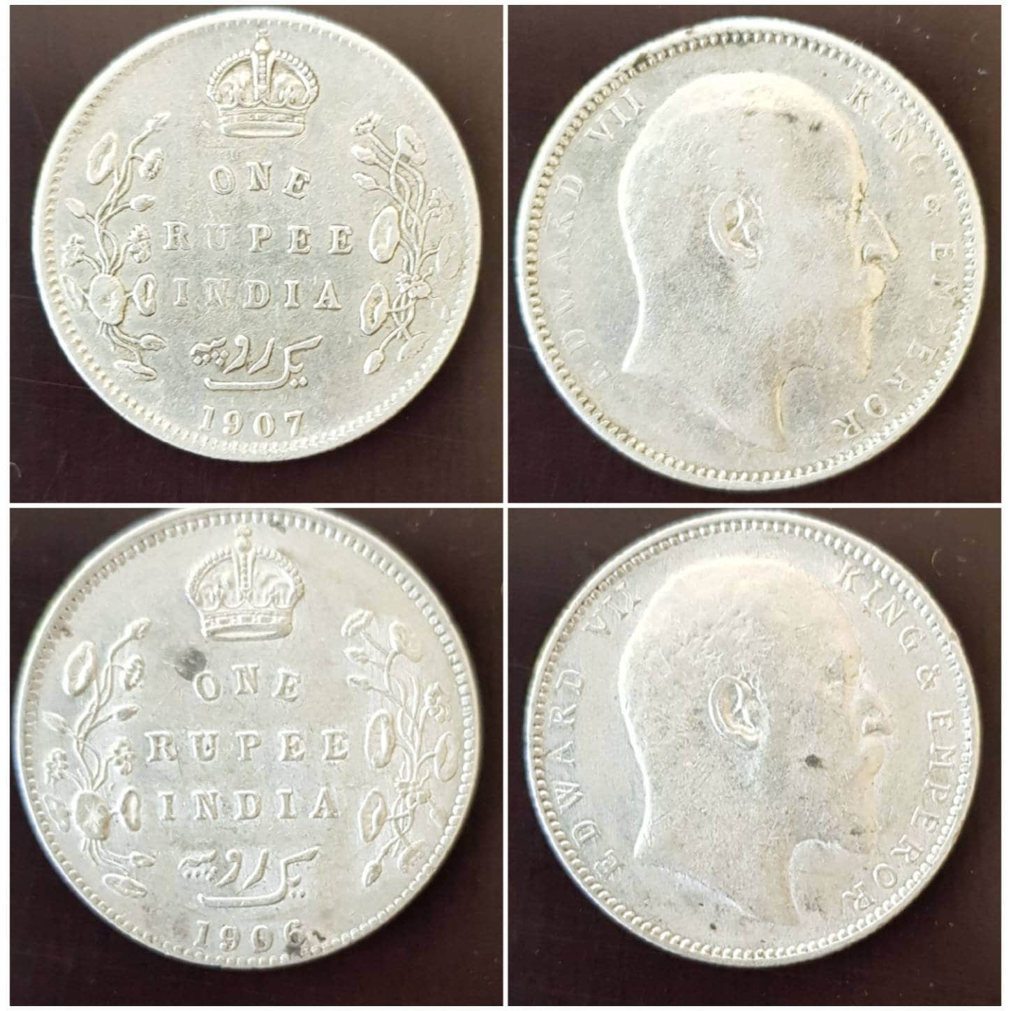 (c) Edward VII British India Silver Rupee - Silver Age Coins