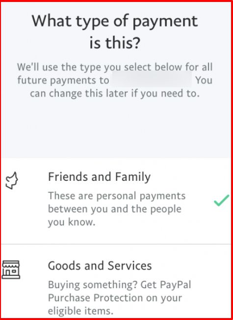 The risks of accepting payment via PayPal’s “Friends and Family” payout option