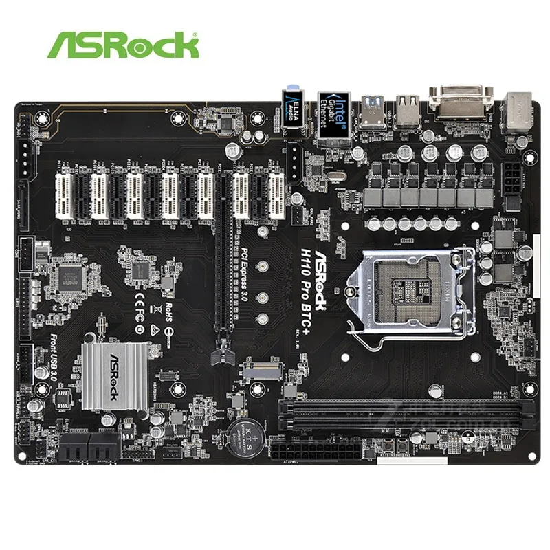 Asrock Intel H Pro BTC+ ATX DDR4-SDRAM Motherboard