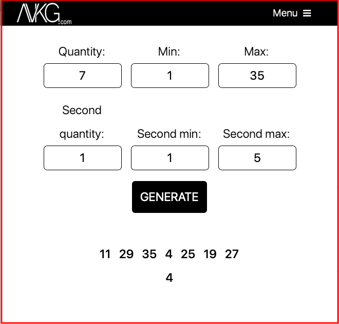 Random number generator - Generate random number online