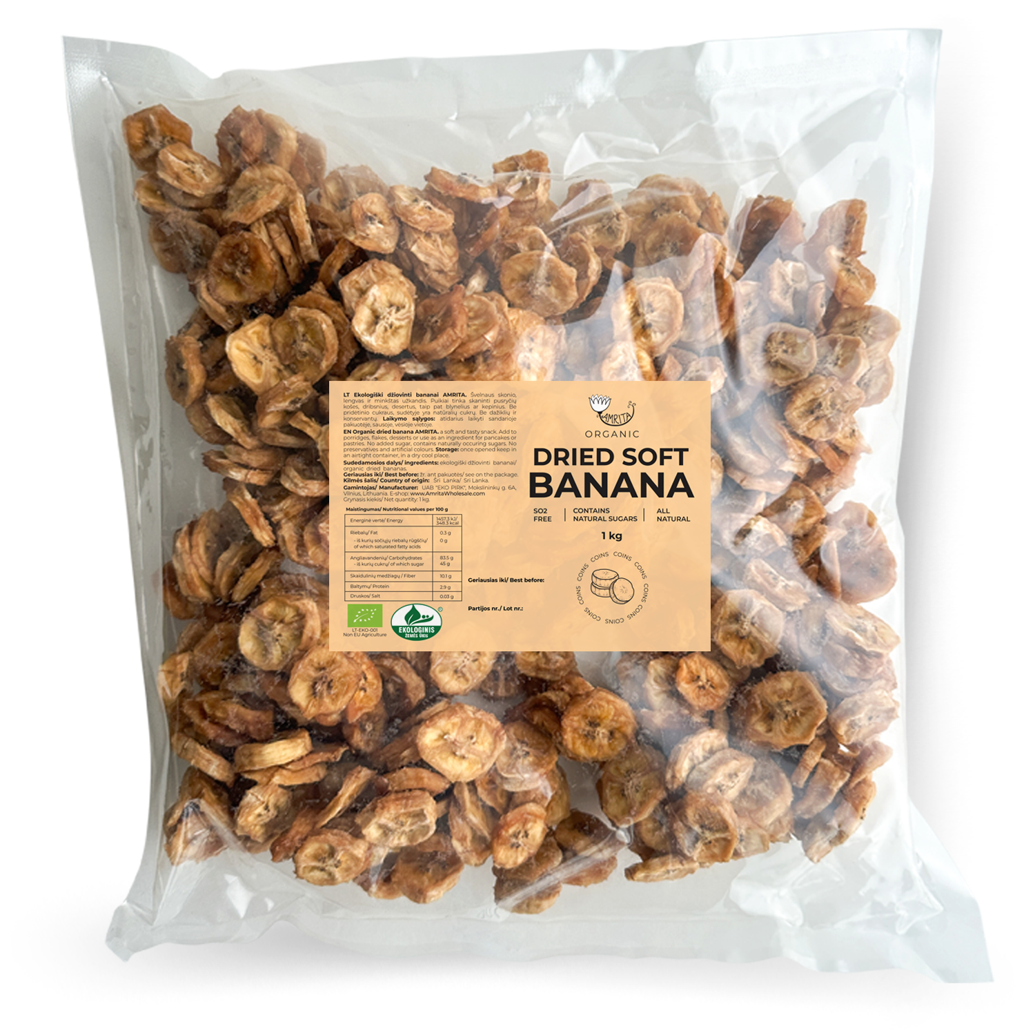 Organic Banana Bitecoins oz – Solely