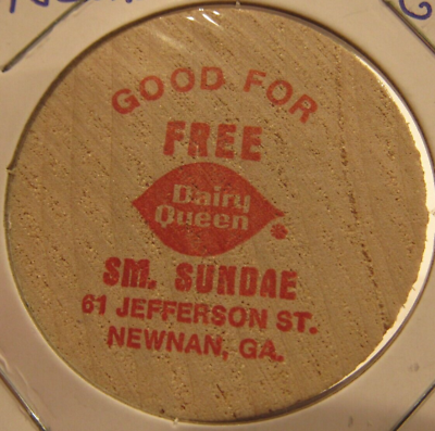 VINTAGE DAIRY QUEEN Aluminum Free Sundae or 40 Cent Token DQ $ - PicClick