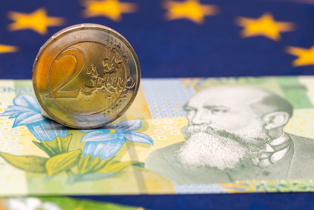 ECB euro reference exchange rate: Romanian leu (RON)