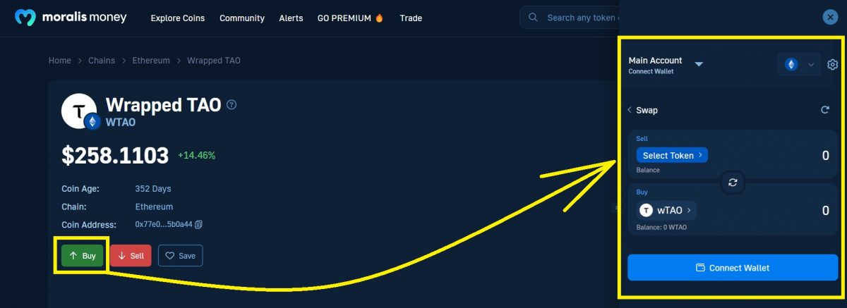 How to buy bittensor (TAO) Guide - BitScreener