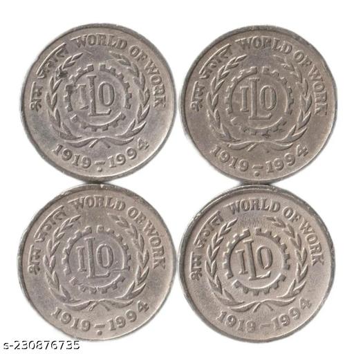 5 Rupees ILO World Of Work Noida Copper Nickel - Indian Coins and Stamps