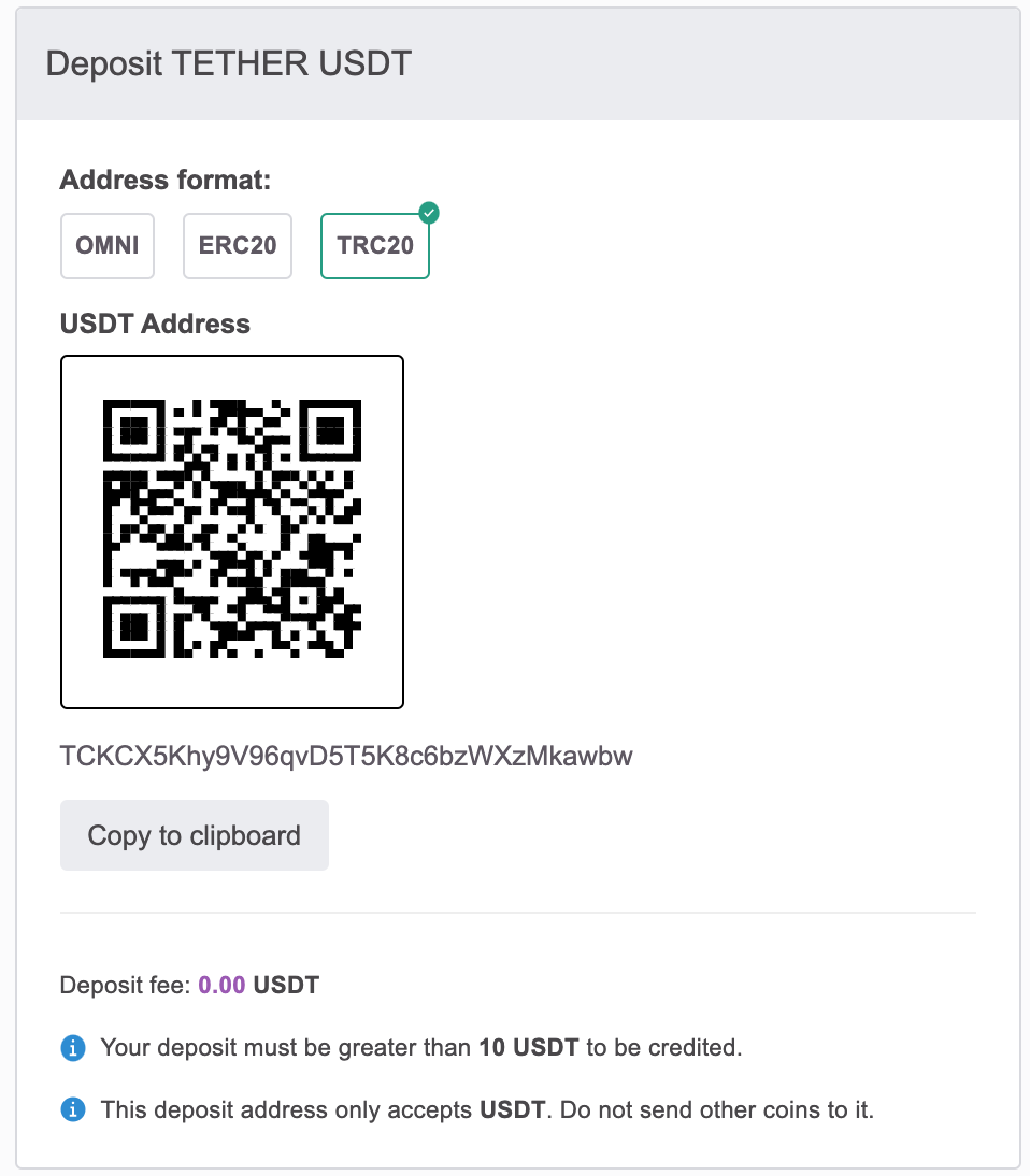 How to deposit/withdraw TRCUSDT? | XREX Help Center