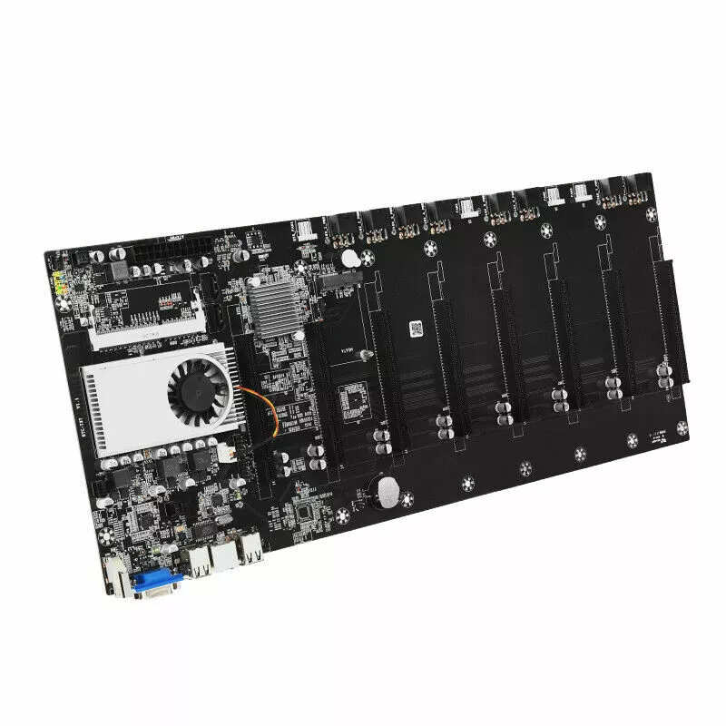 BTC-S37 mining motherboard CPU set (for 8 video cards) Intel Celeron U