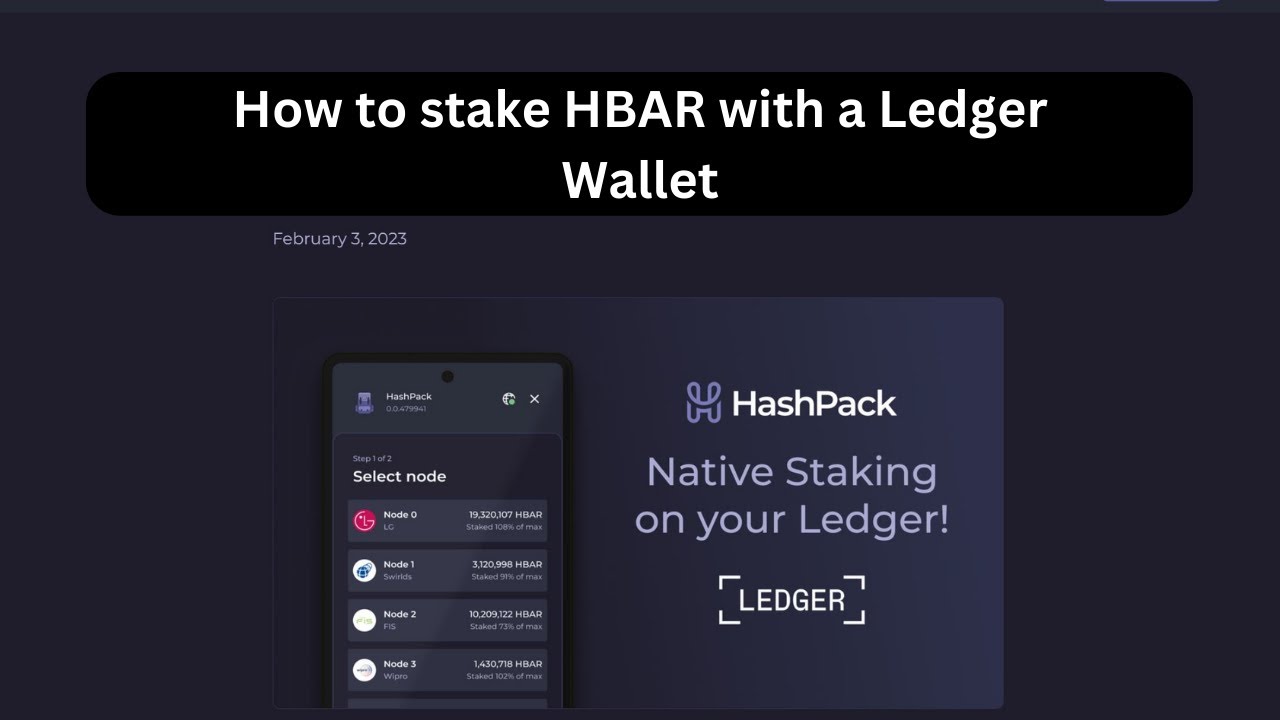 How to enable Hedera native staking on your Ledger device with HashPack