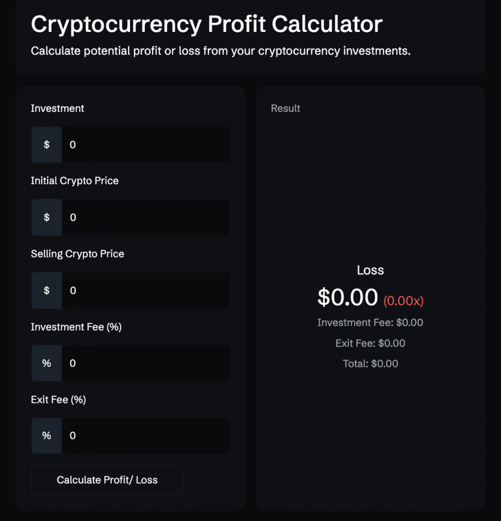 Free Crypto Profit Calculator