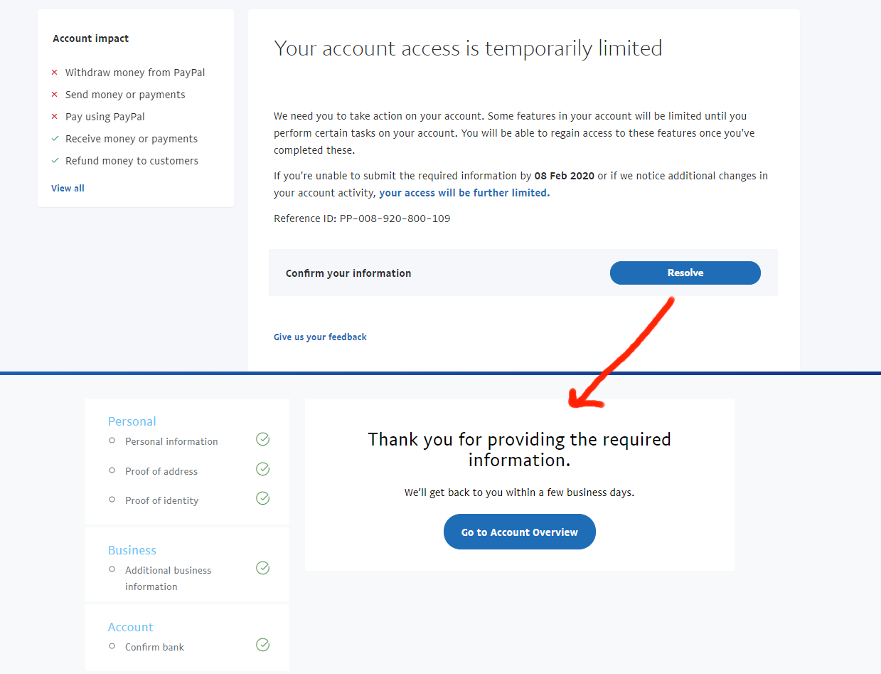 Solved: Paypal account limitation - PayPal Community