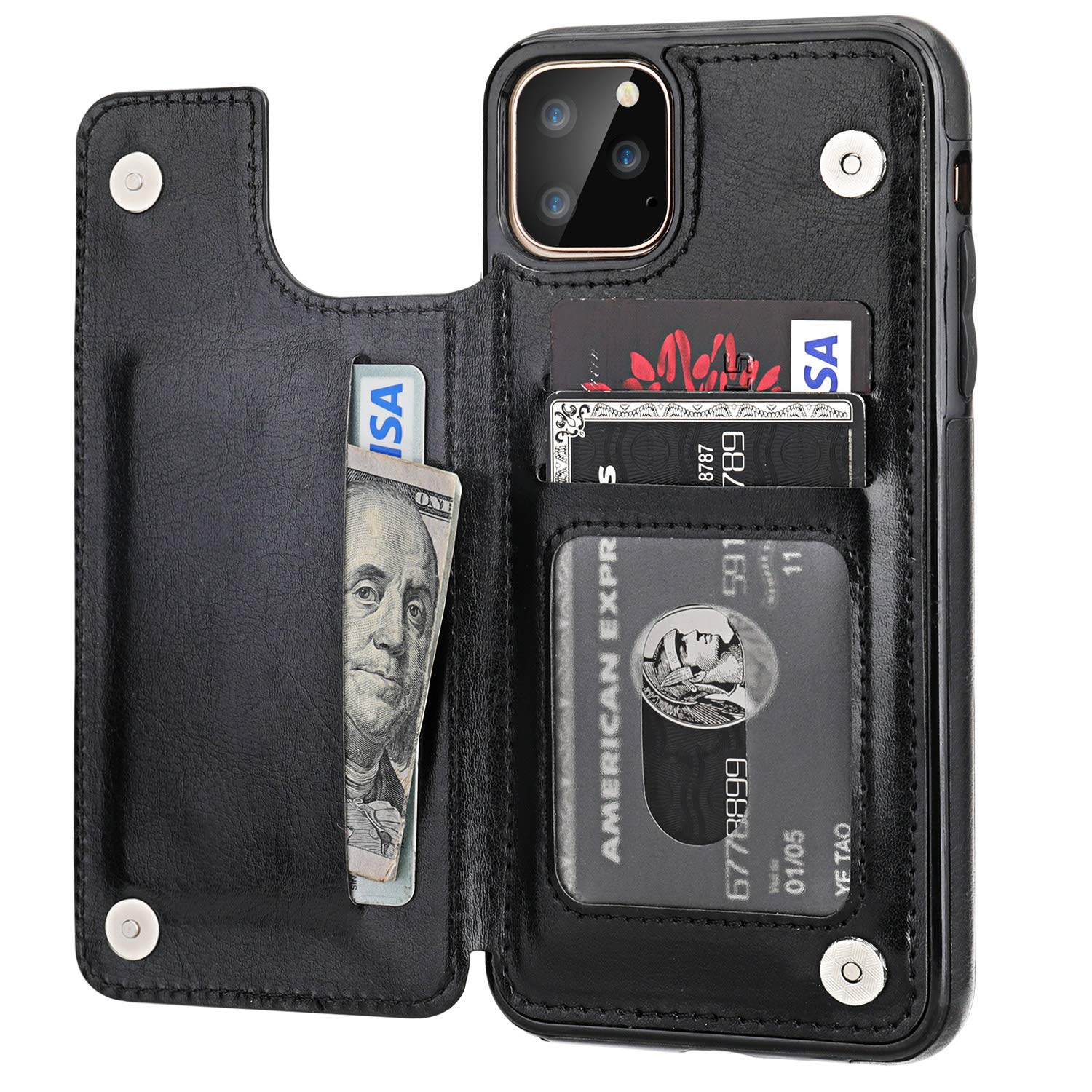 TOOVREN iPhone 11 Pro Max Wallet Case, iPhone 11 Pro Max Case with Car – toovren