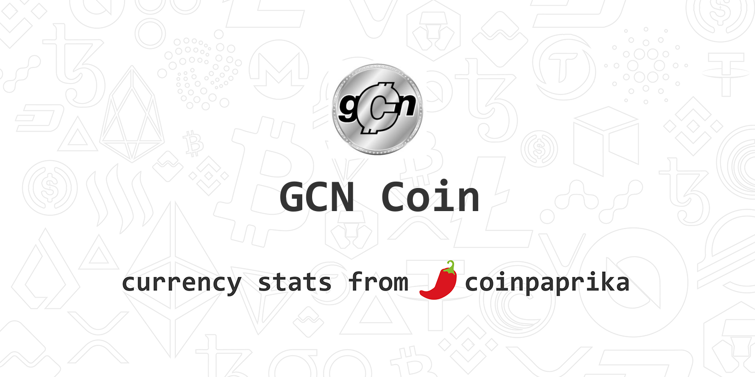 GCN Coin price today, (GCN) exchange, live marketcap, chart, info | bitcoinlog.fun