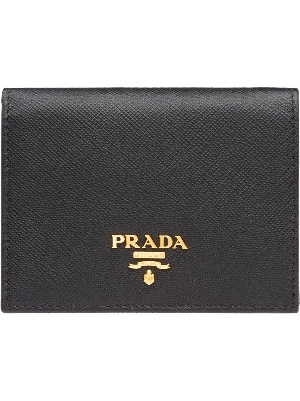 Prada Saffiano Leather Wallet Black | ONU