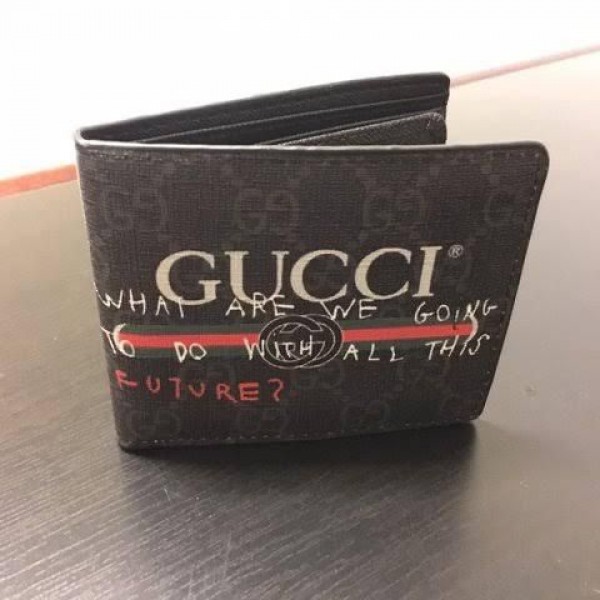 Gucci Bi-Fold men's wallet in red leather - Gaja Refashion