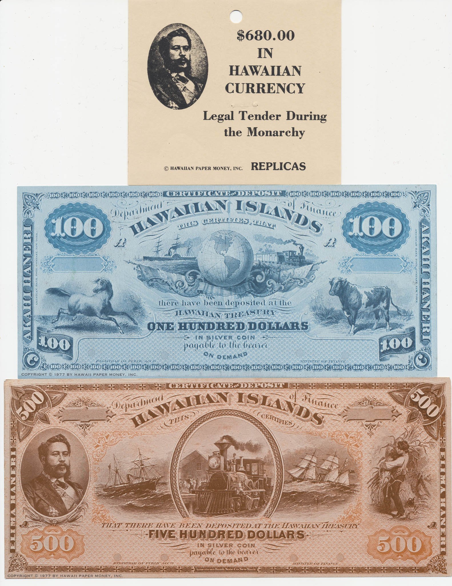 Hawaiian Paper Money: Burlingame CA, VOGT STAMPS
