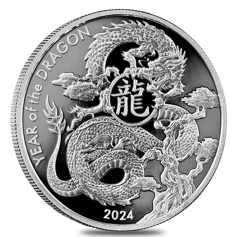 Year of the dragon 20€ High Relief Silver coin Proof quality yeardate | Monnaie de Paris