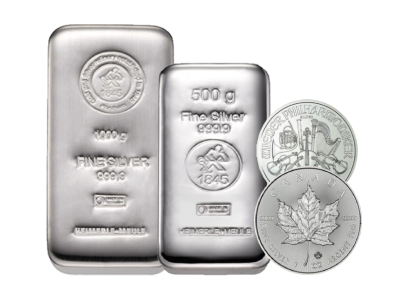 Silver Prices in Canada - Today's prices with Canada Gold